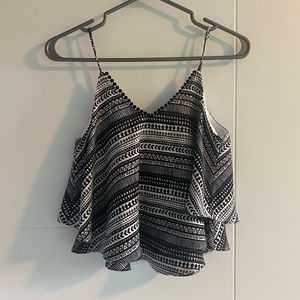 Striped crop tank top